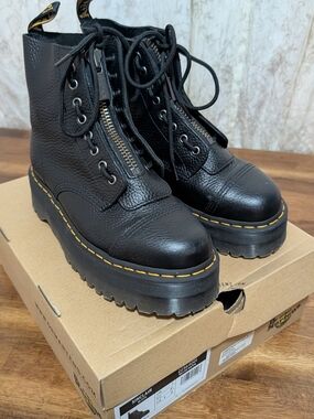 Dr. Martens Sinclair Black Leather Platform Boot